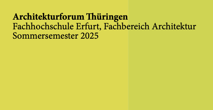 15.4.: Niklas Fanelsa von Atelier Fanelsa spricht beim Architekturforum Erfurt